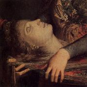 Gustave Moreau Tracianische Frau mit dem Kopf des Orpheus und seiner Leier oil painting